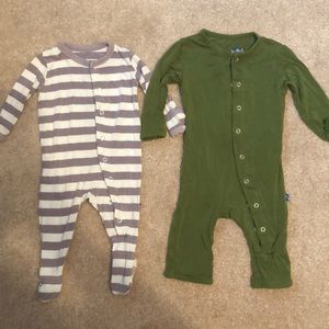 Pair of baby boy Kickee Pants outfits